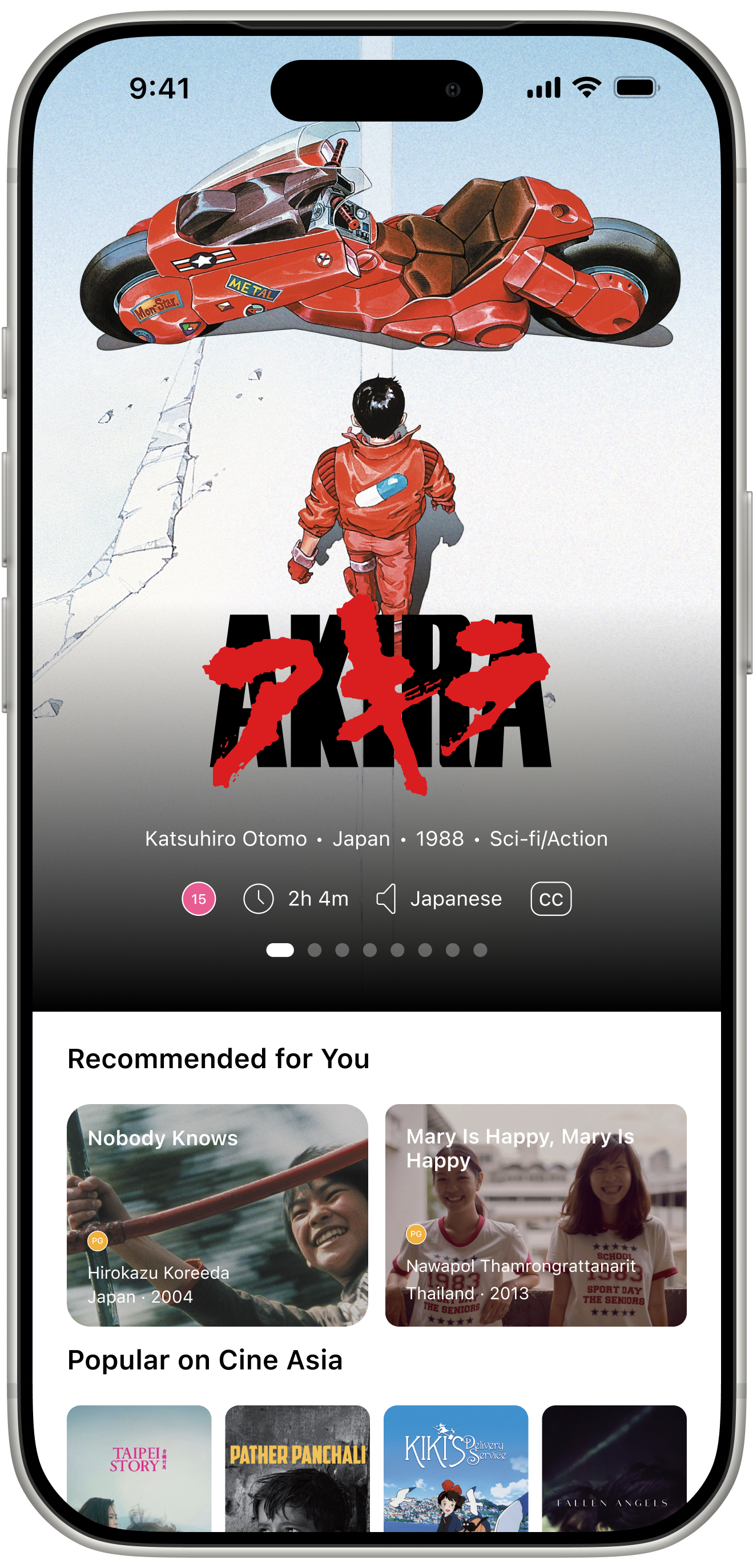 Cine Asia Film Library Screen on Mobile