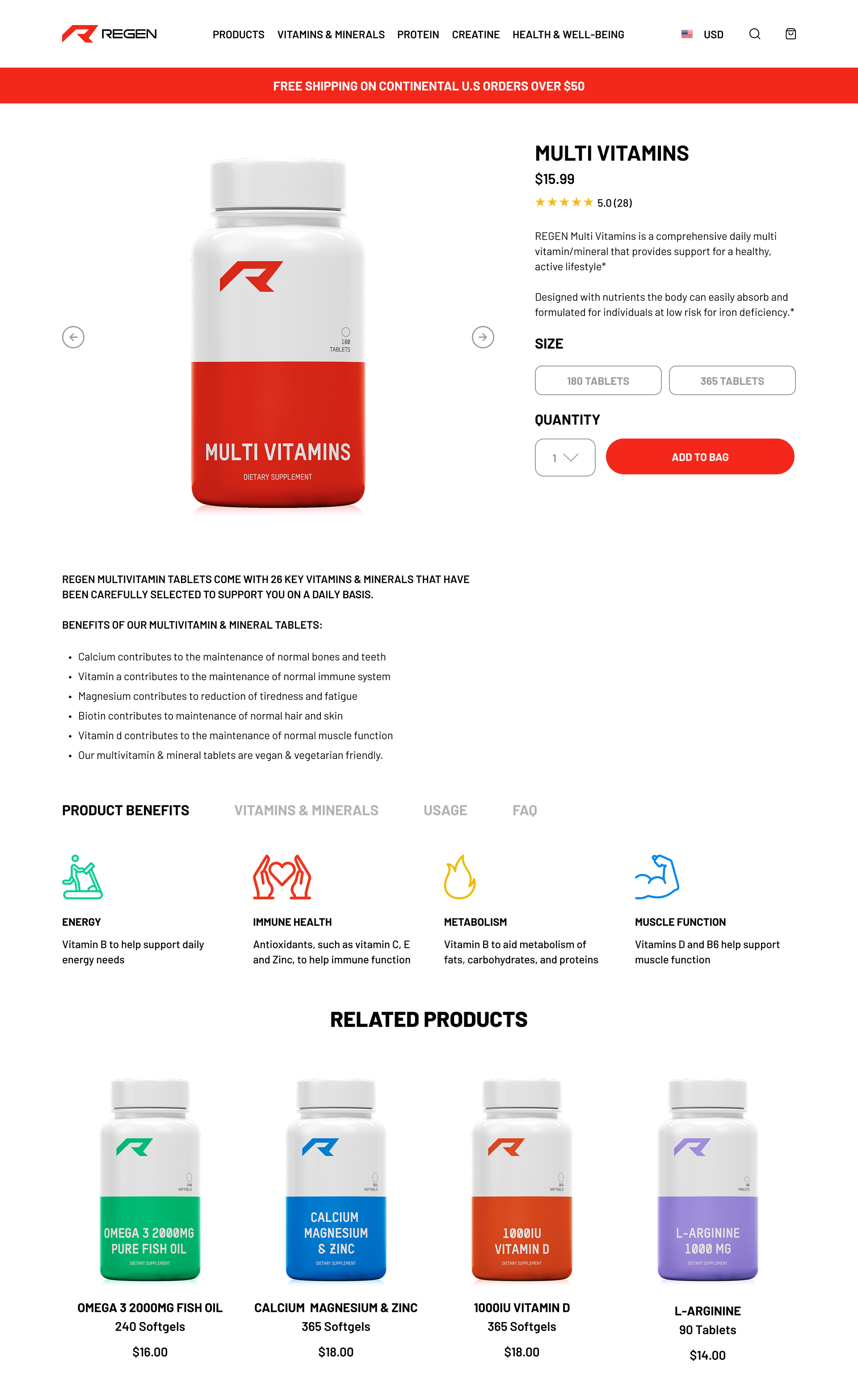 Regen Desktop Product Page