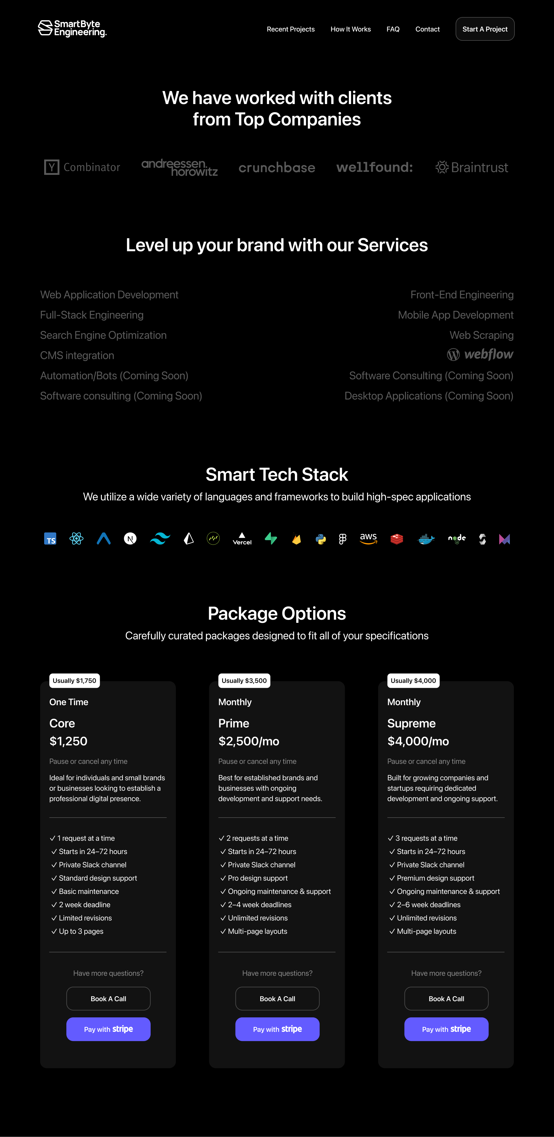 Smart Byte Engineering Desktop Website
